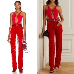 MAXIMILIAN DAVIS Spain Nylon red Jean pants size 2-4/small NEW! New with tags!